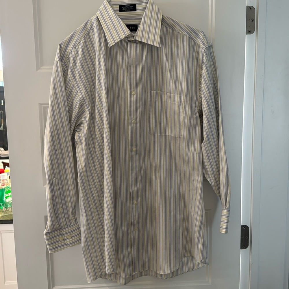 Like new. Access tripe button down shirt